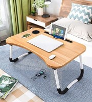 Multipurpose Laptop and Reading Table- Wooden Color